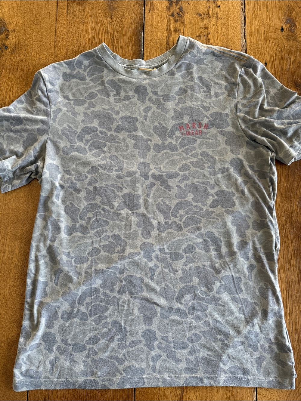 Marsh Wear Men's Gray Camo Short Sleeve Tee